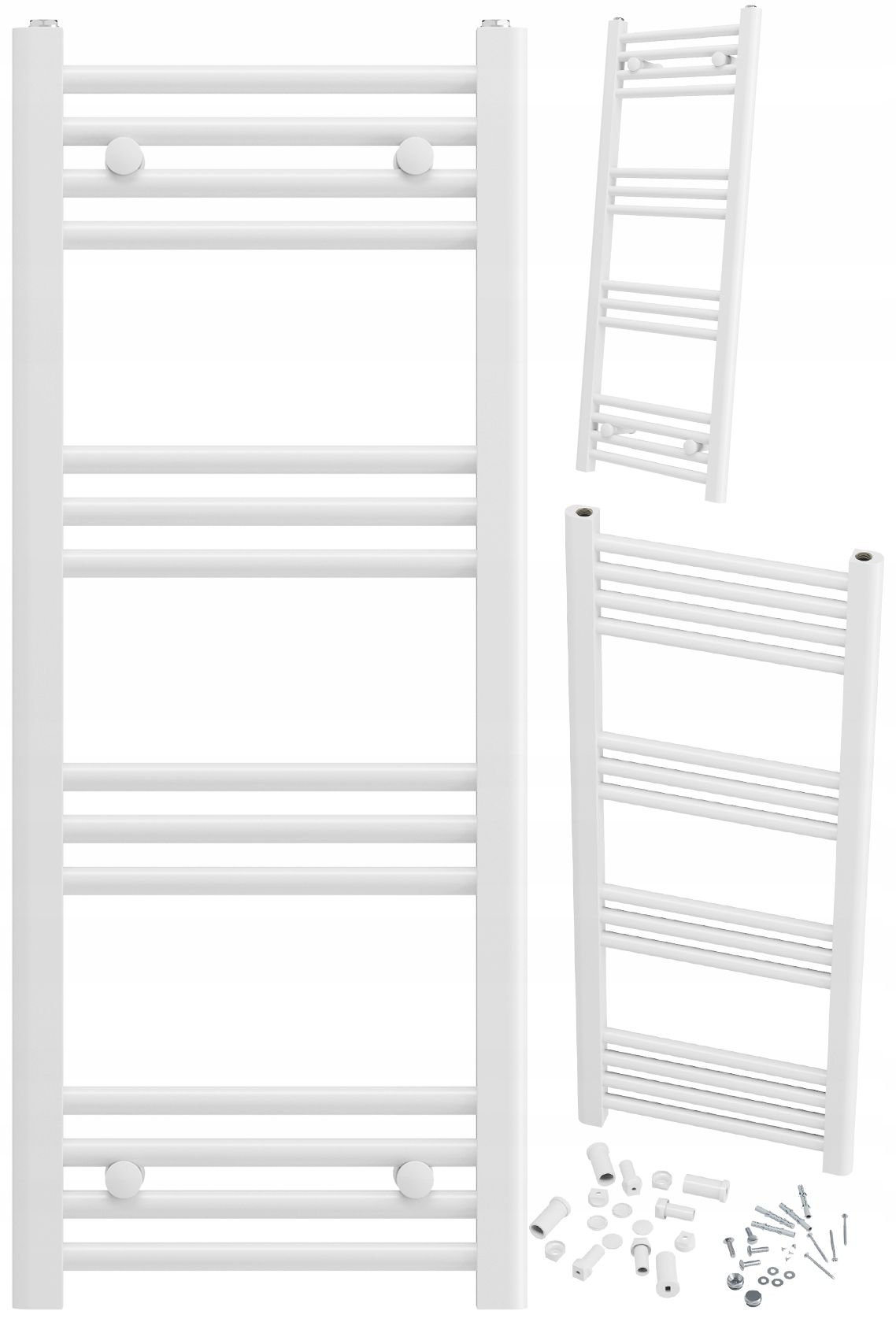 Kúpeľňový Ohrievač Biely Rebrík 40x100 cm Moderný Kalorifer Breno