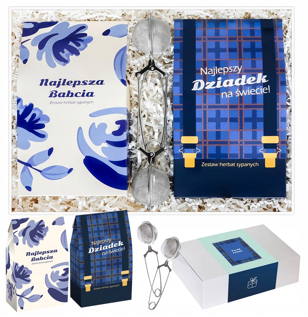 Levně Personalizovaný dárková sada pro prarodiče prémiového čaje spařovací jednotky