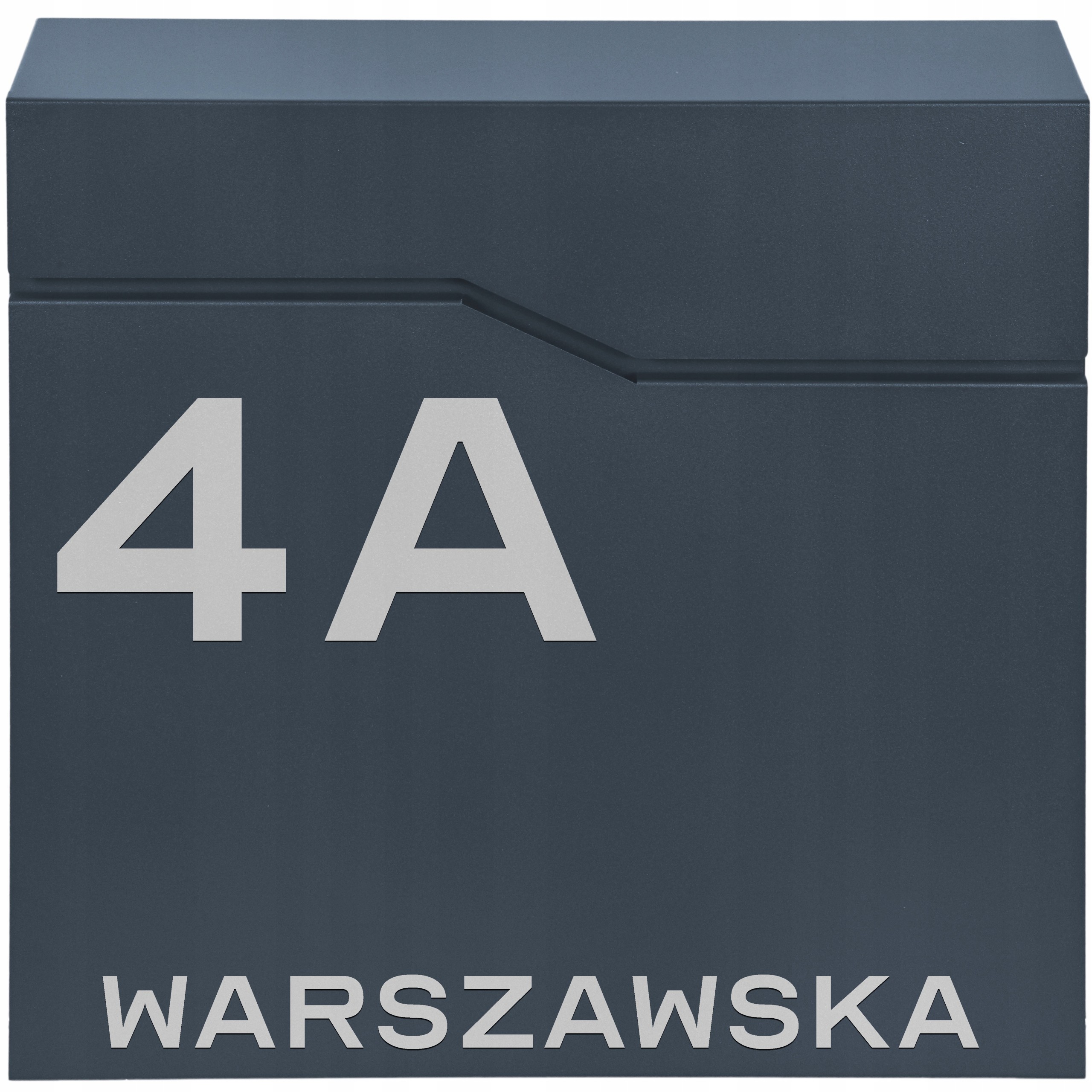 Poštovní Schránka Antracitová S Číslem Domu Personalizovaná XXL