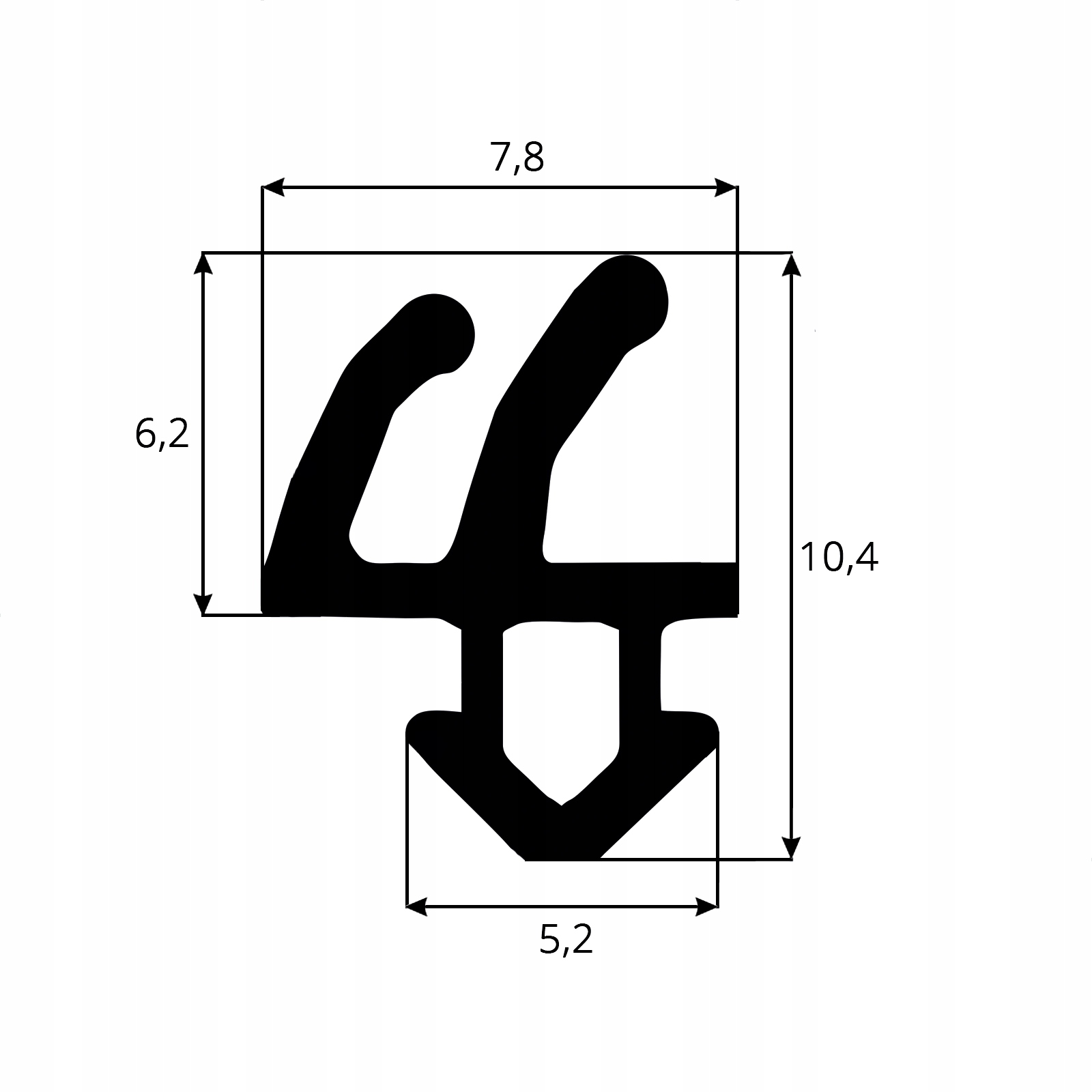 Uszczelka do Okien PCV REHAU S-1387 - 100m Długość 10000 cm
