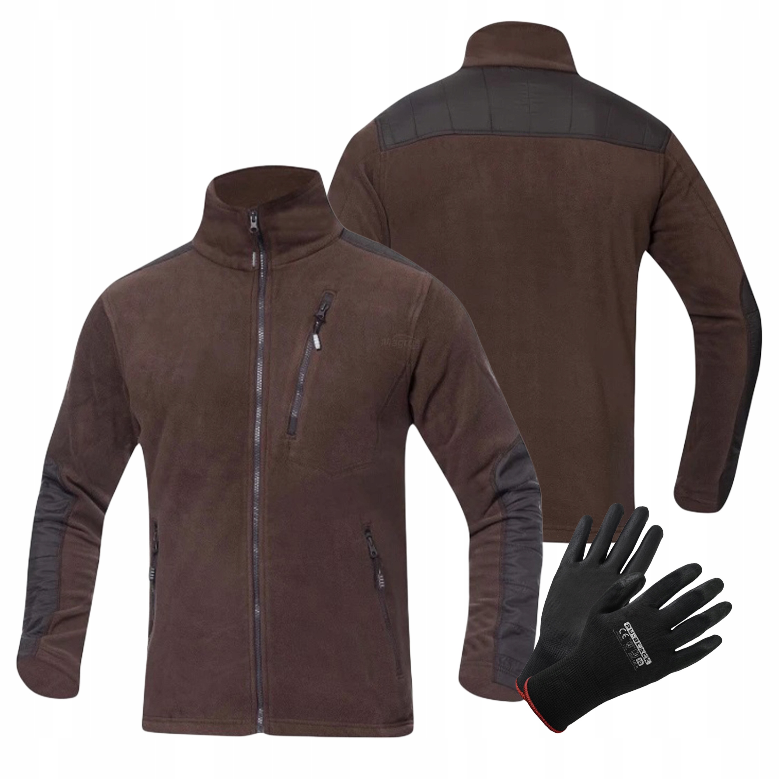 Bluza Robocza Polarowa Rozpinana Brązowa Męska Polar Roboczy Ardon 4Tech XL