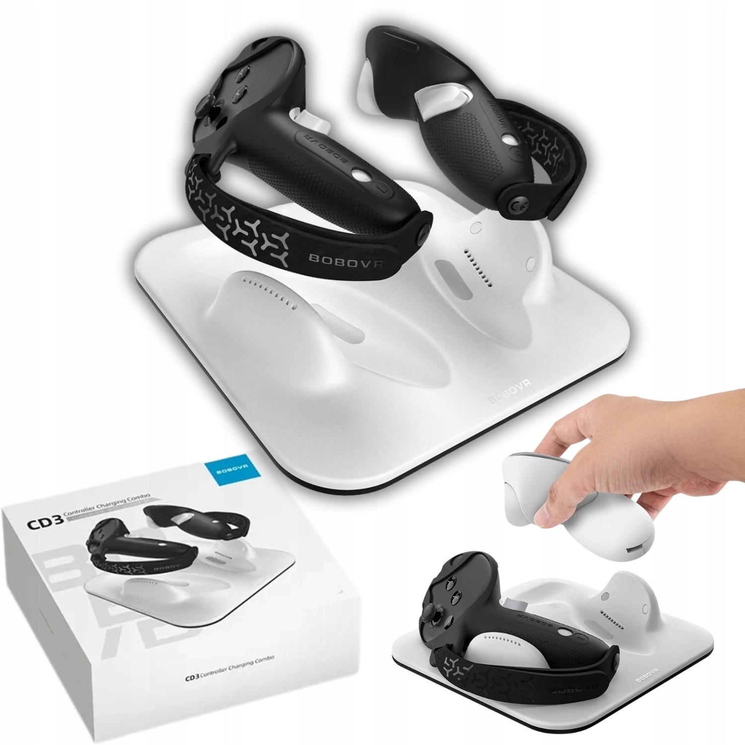 Set Na Nabíjanie Ovládačov BoboVR CD3 Meta Quest 3 3S Nabíjacia Stanica