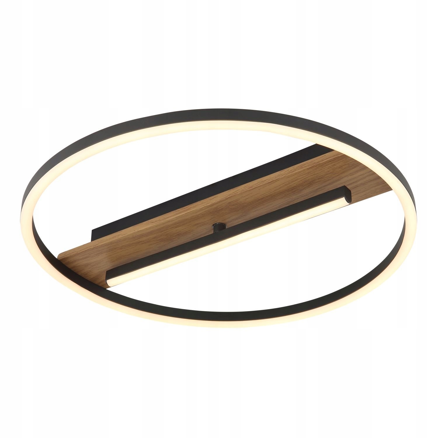 Led stropná lampa Pikara 24W 3000K drevo imitácia čierna matná