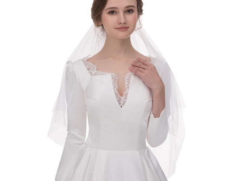 Welon Biały Ślubny Podwójny Grzebyk Tiul Marka inny