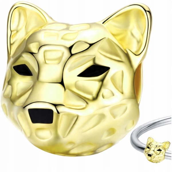 

Charms Wilk pozłacany srebro 925 koralik beads