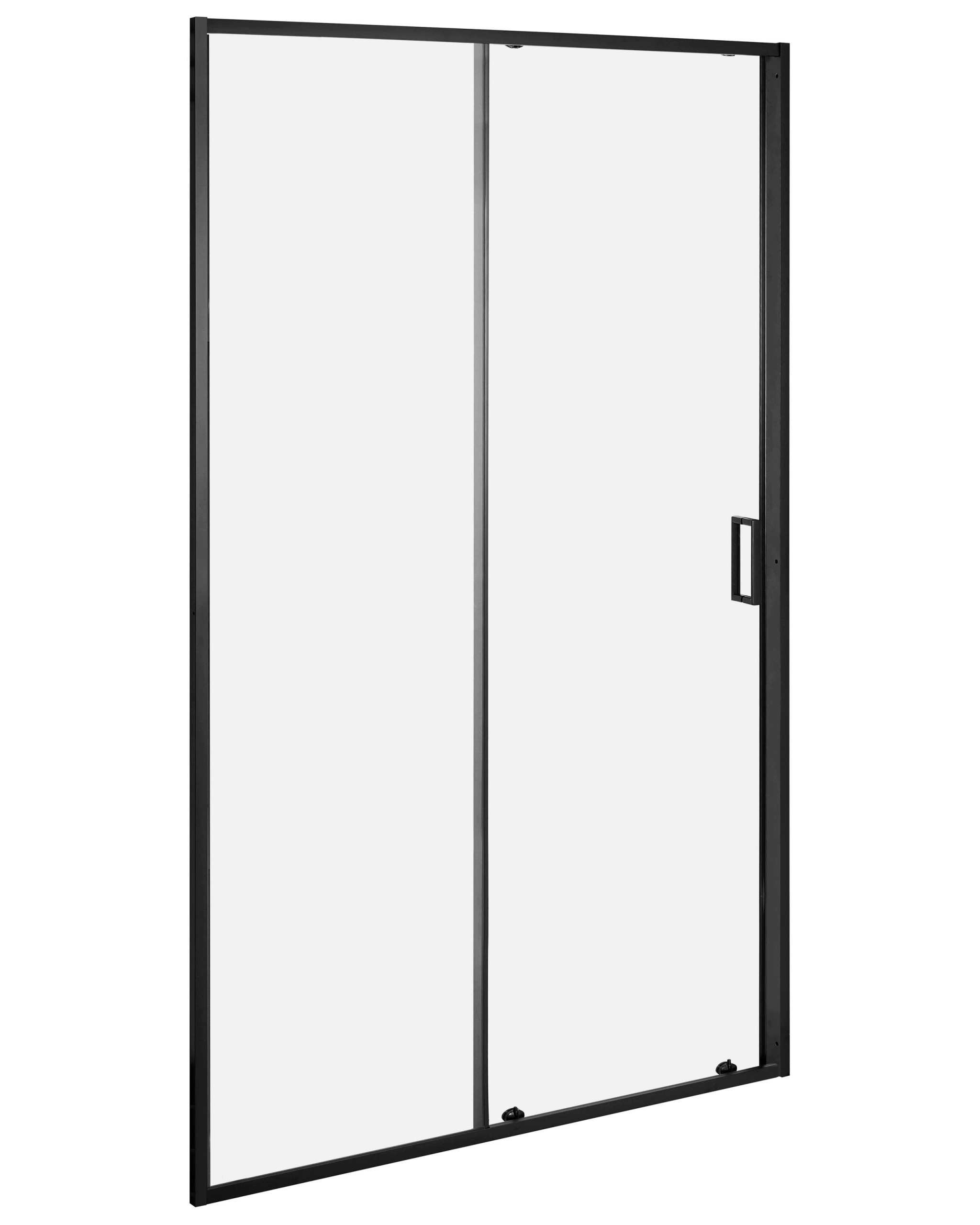 Drzwi prysznicowe przesuwne 120 x 190 cm czarne