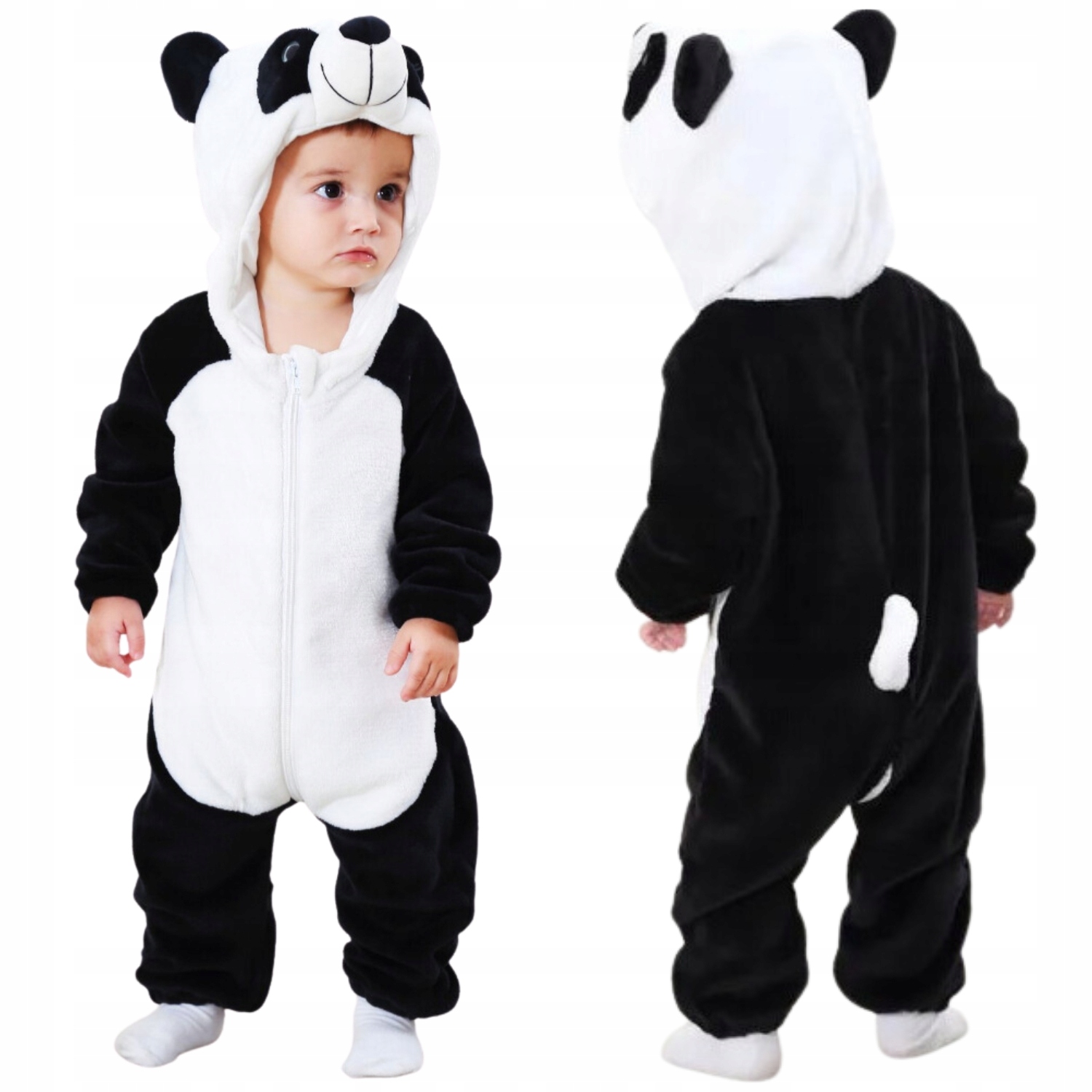 PYŽAMO ZIMNÝ OVERAL PANDA DETSKÝ OVERAL ZIPS ONESIE KIGURUMI 100