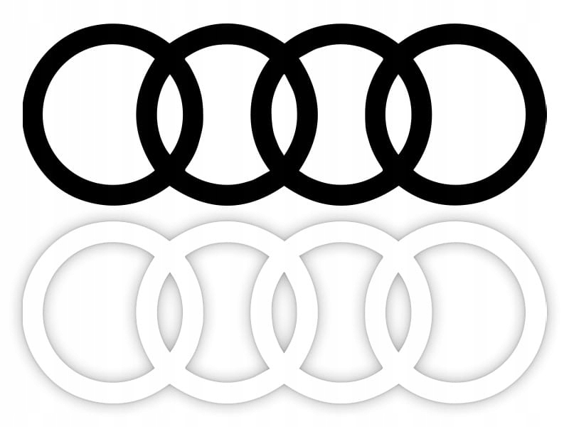 AUDI logo - Naklejka na samochód na auto KOLOR