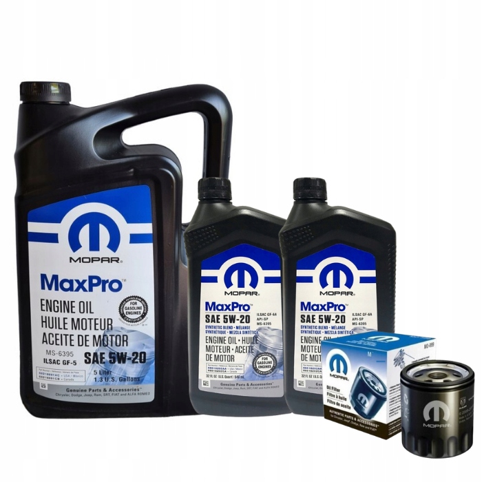 MOPAR 5W20 6,892L + FILTR MO-339 4892339AA DODGE RAM JEEP