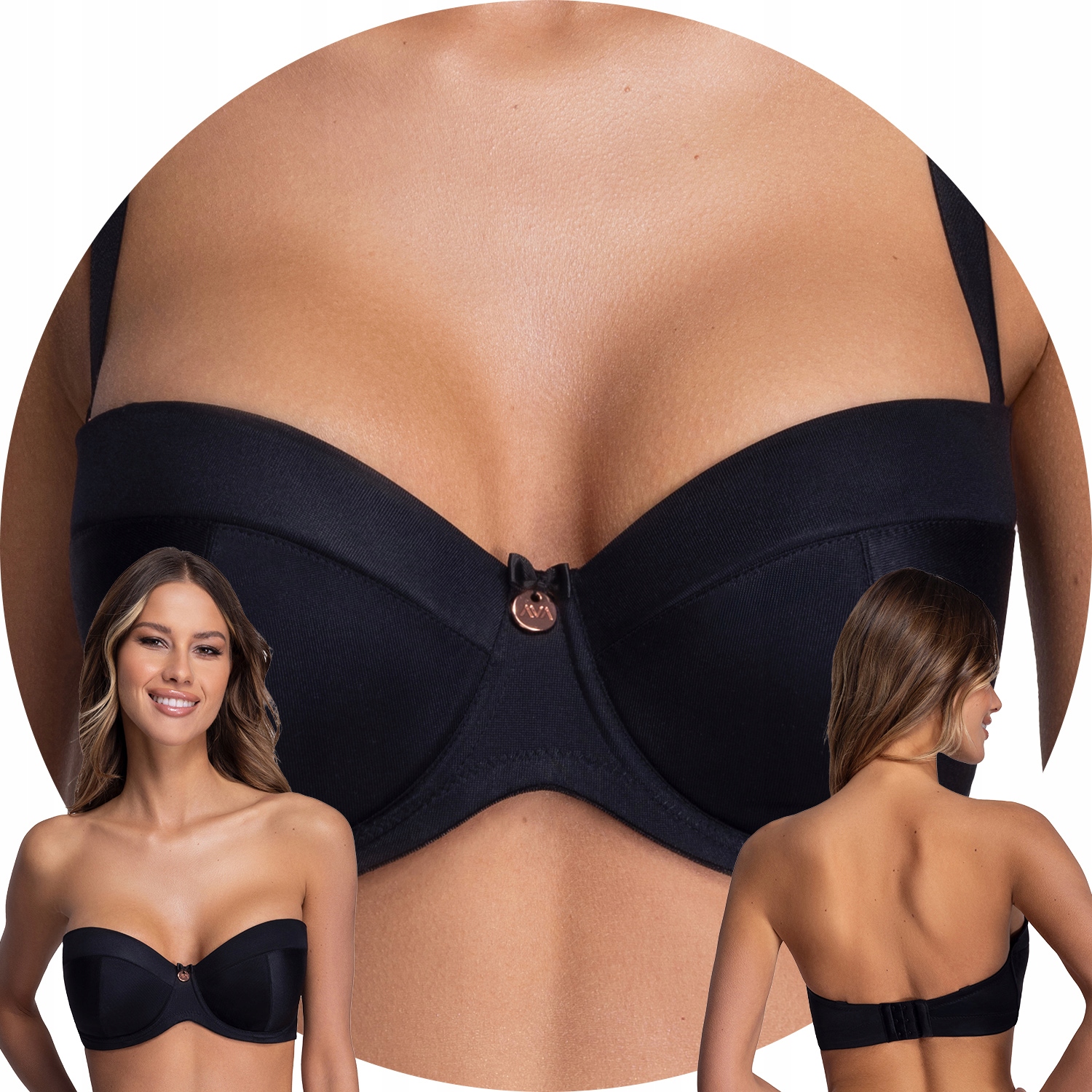 Ava 1787 Last Night Maxi černá 100B černá Podprsenka bardotka