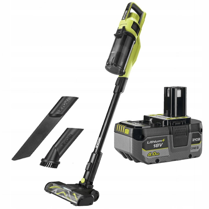 Odkurzacz Ręczny Bezprzewodowy Pionowy+ Bateria Li-ion 18V 4,0Ah One+ Ryobi