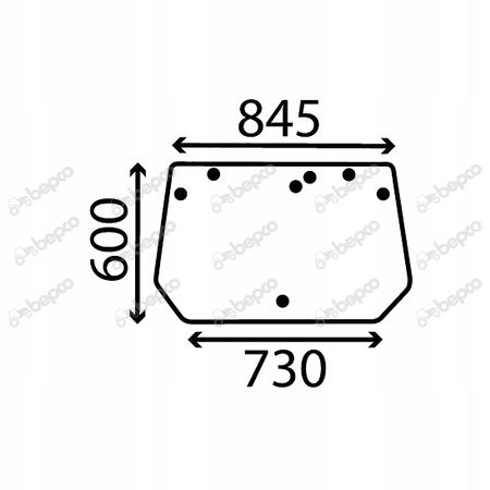 Landini sklo, McCormick zadní 3659532M1