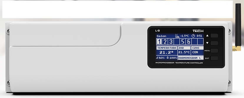 Bezdrôtový Ovládač Pre Ventily Podlahového Vykurovania Tech L-8E L8