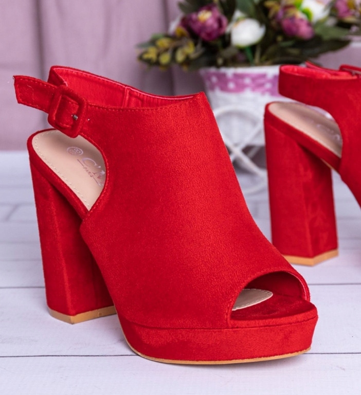 

Sandały damskie platforma CM 77-103 red r40