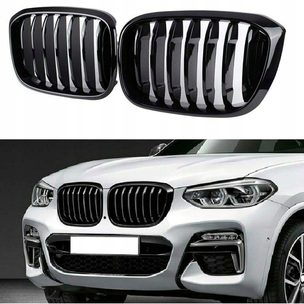 CZARNE POŁYSK NERKI GRILL ATRAPA bmw X3 G01 X4 G02 SHADOWLINE M-PERFORMANCE