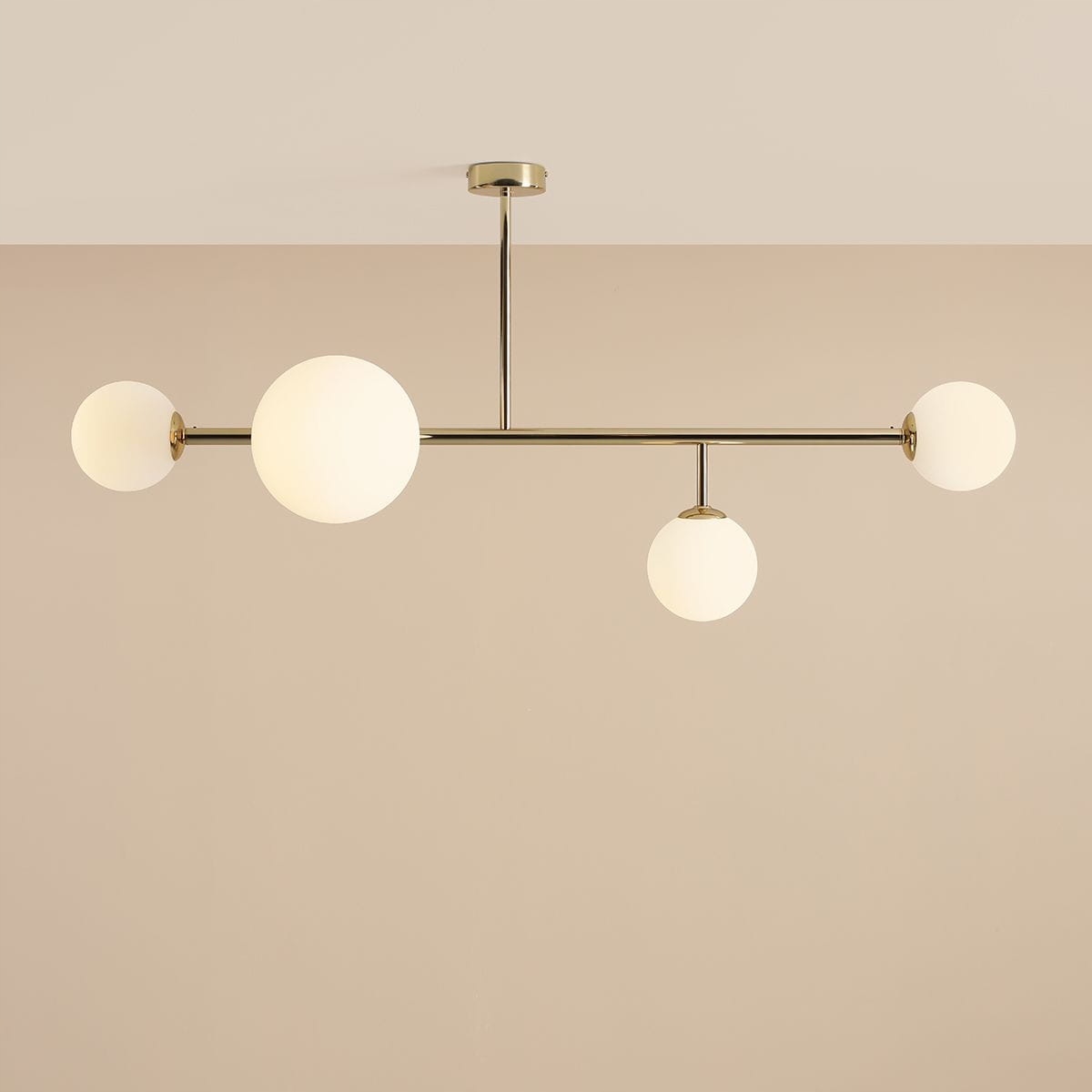Dione lampa sufitowa 4-punktowa złota Aldex