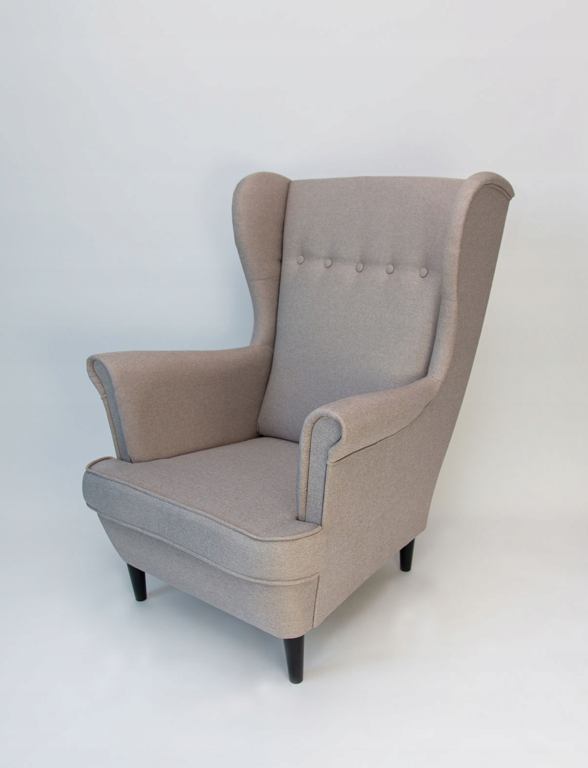 

fotel uszak skandynawski jasny beż krem