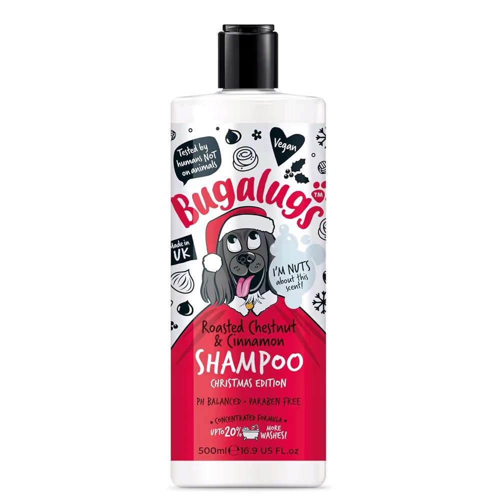 Levně Bugalugs Roasted Chestnut & Cinnamon – Vánoční šampon pro psa 500 ml