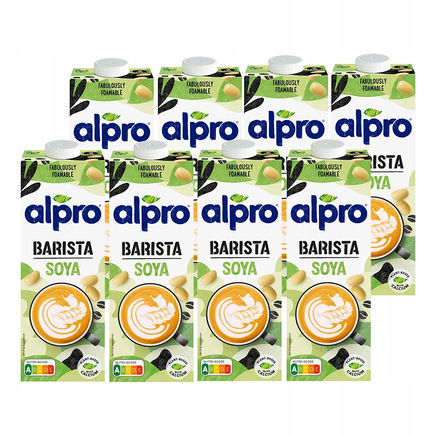 Napój roślinny bez laktozy, bez glutenu Alpro Barista Soya Sojowy 8x1l
