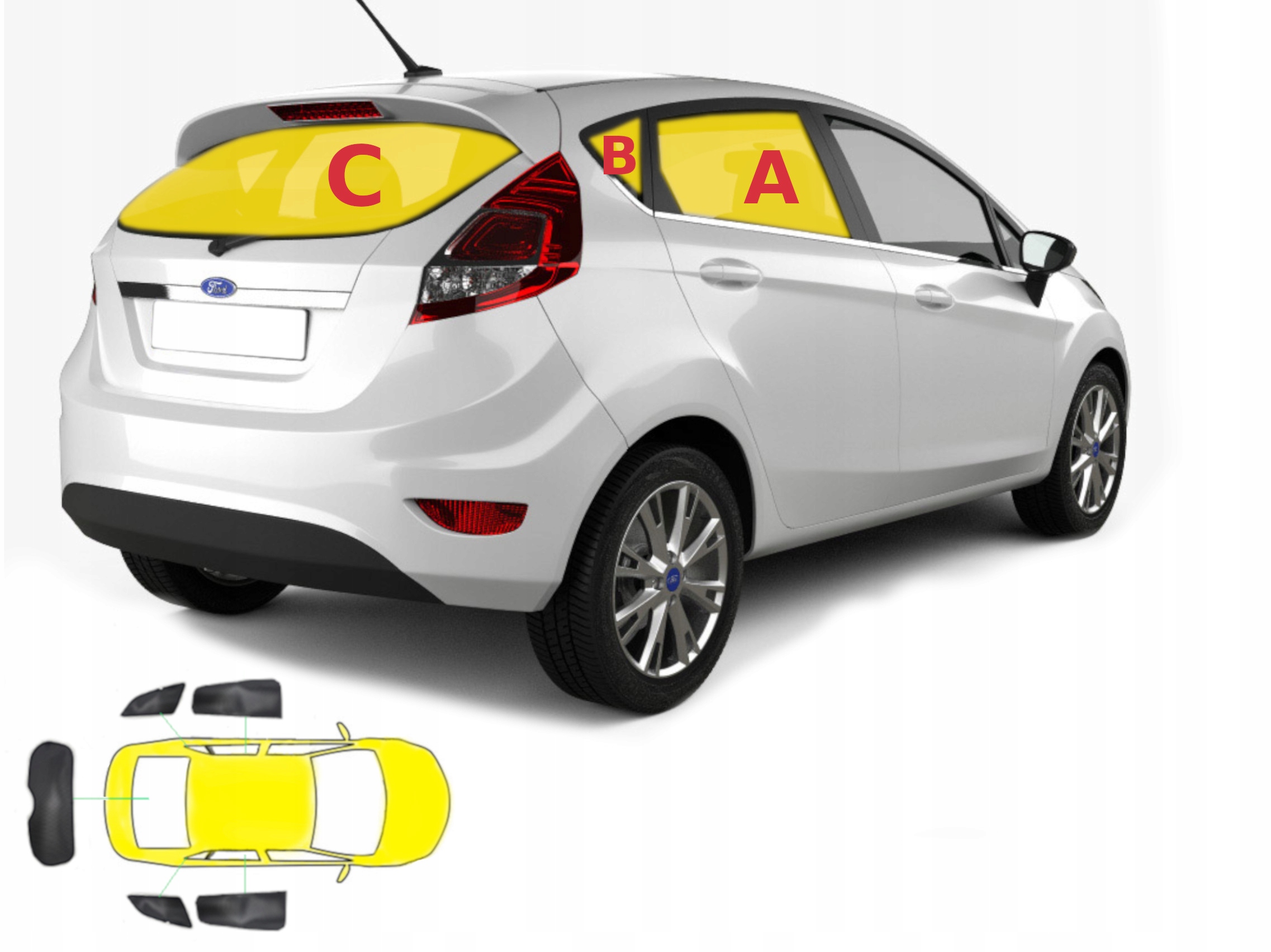 

Zasłonki osłonki przeciwsłoneczne Ford Fiesta MK7