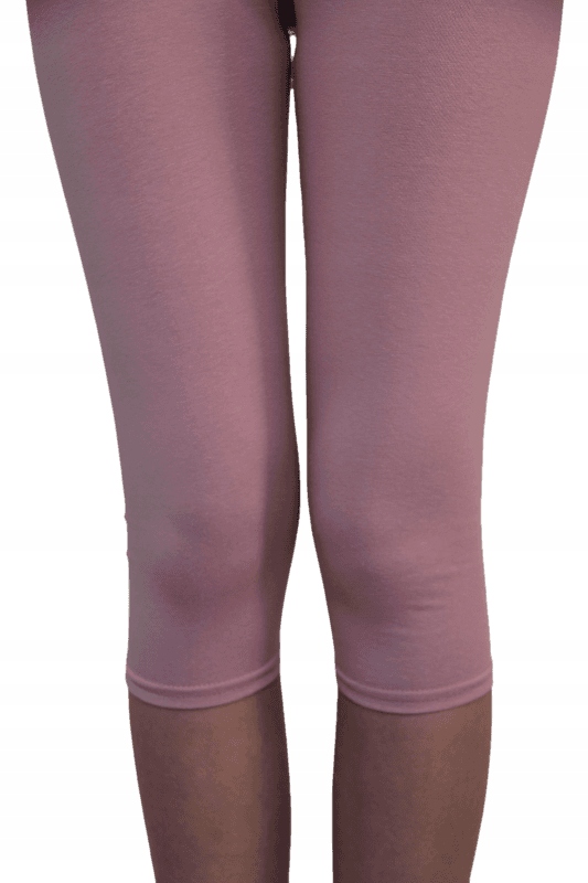 

Legginsy 3/4 Getry Rybaczki Gładkie Brudny Róż 158