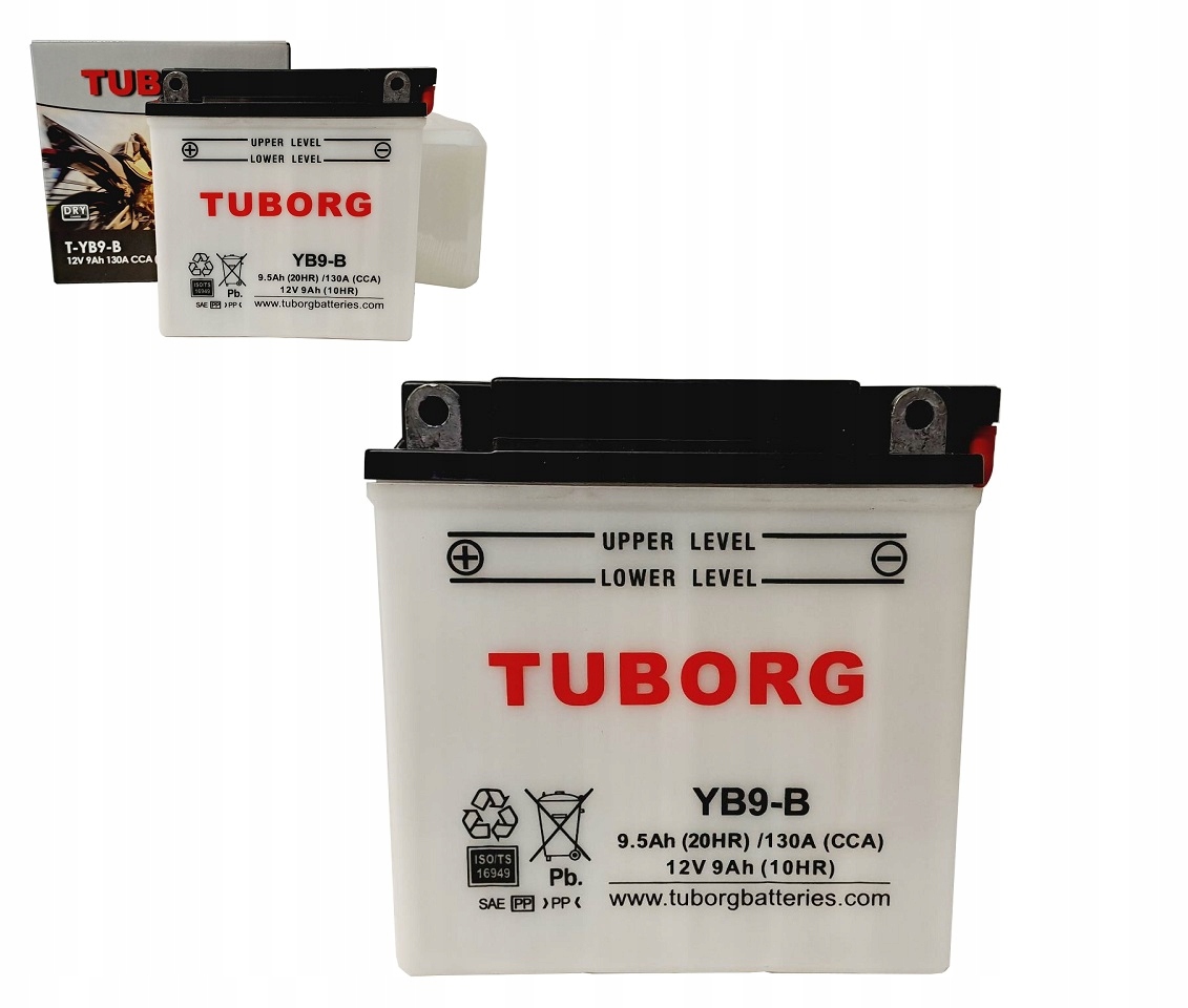 YB9 12N9-3B - Аккумулятор для мотоцикла TUBORG YB9-B 12V 9Ah 130A