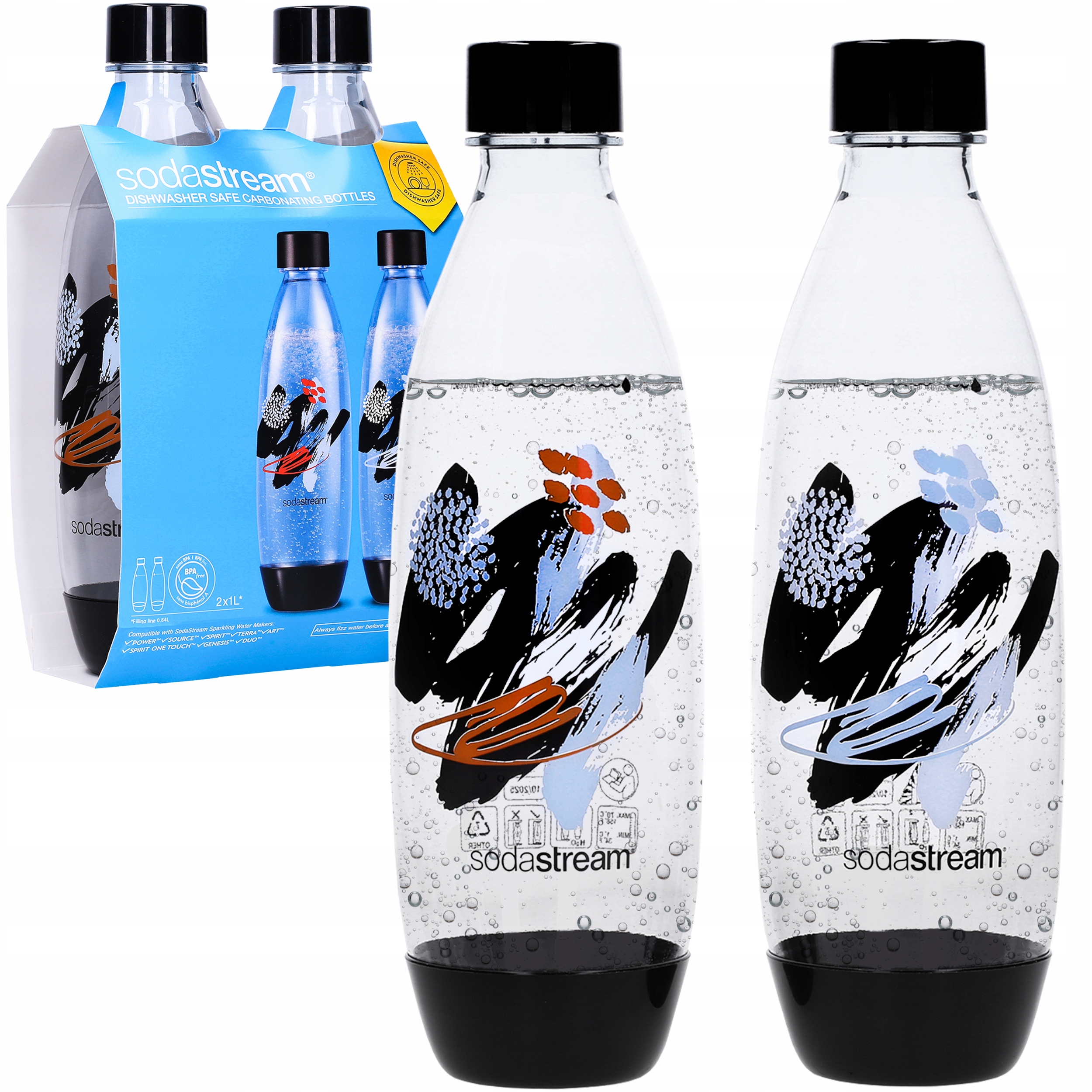 

Soda Stream Butelka Fuse x2 1L Duża Czarna Zestaw