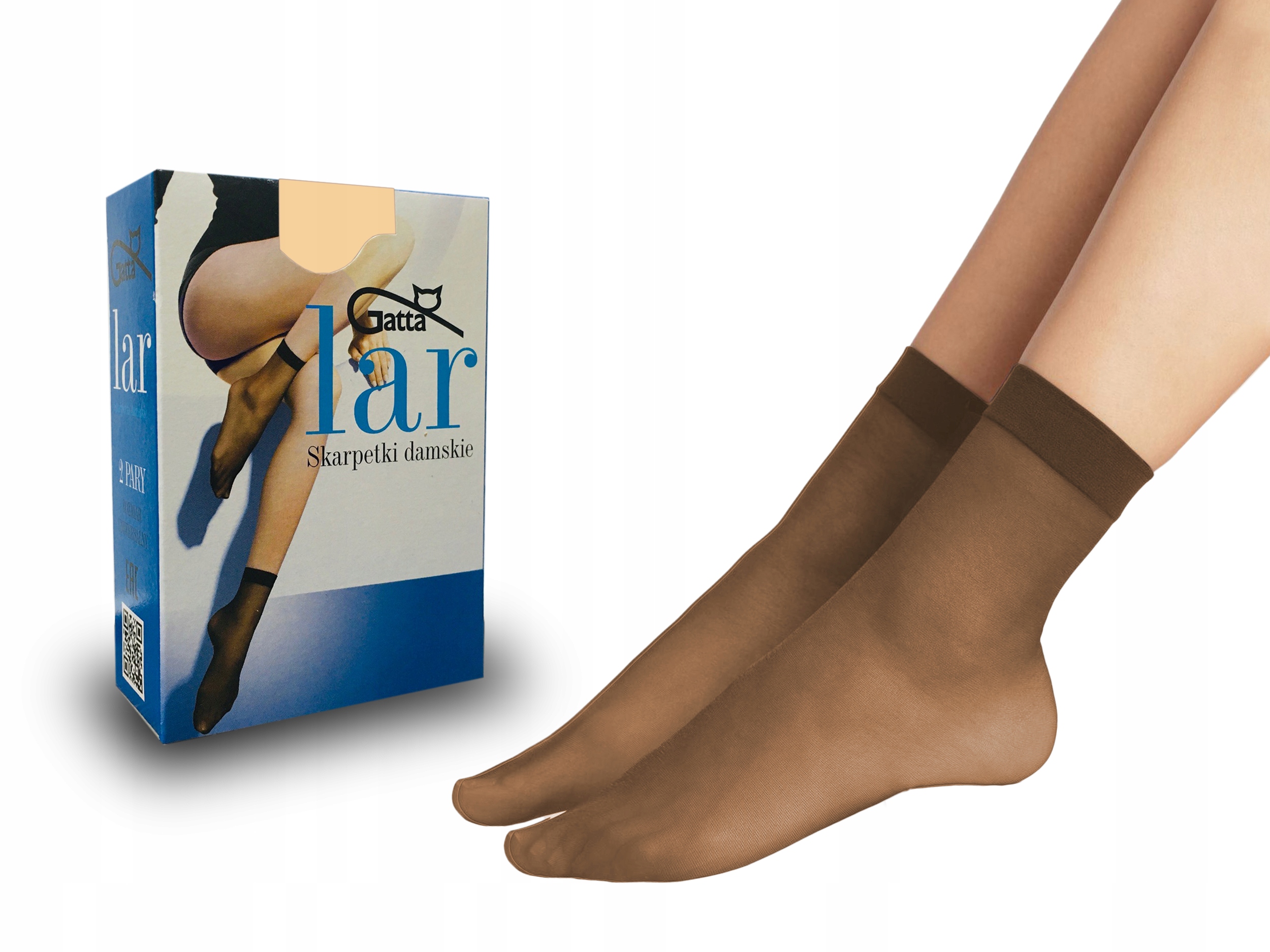 

Skarpetki Gatta Lar, 15 den, 2 pary lycra antilope
