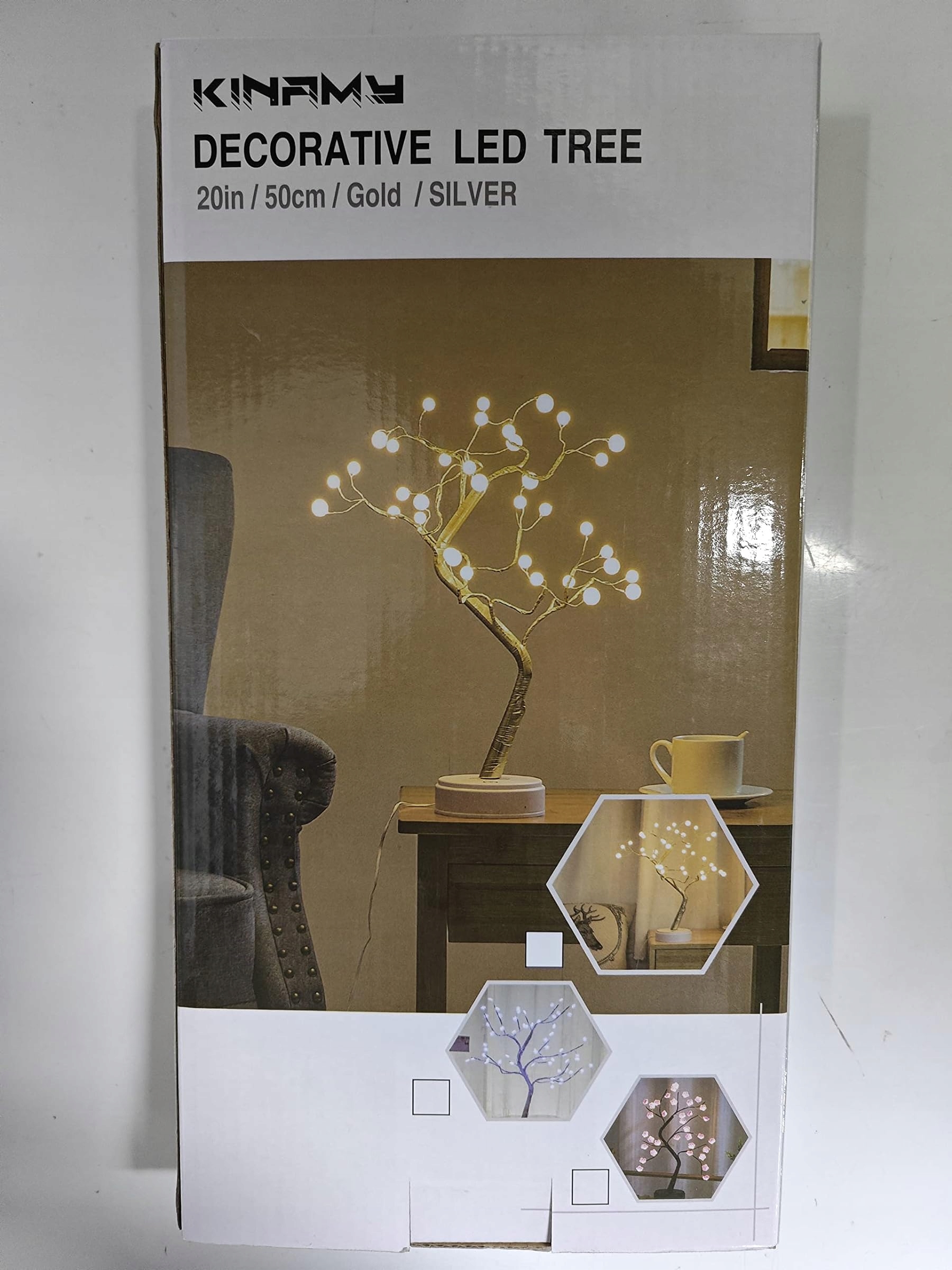 Kinamy Drzewko Bonsai Led Regulowana Lampka Dekoracyjna — miniatura 7