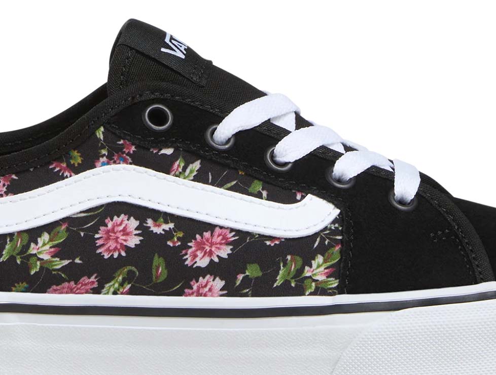 BUTY DAMSKIE VANS OLD SKOOL CLASSIC CZARNE TRAMPKI W KWIATY FLORAL