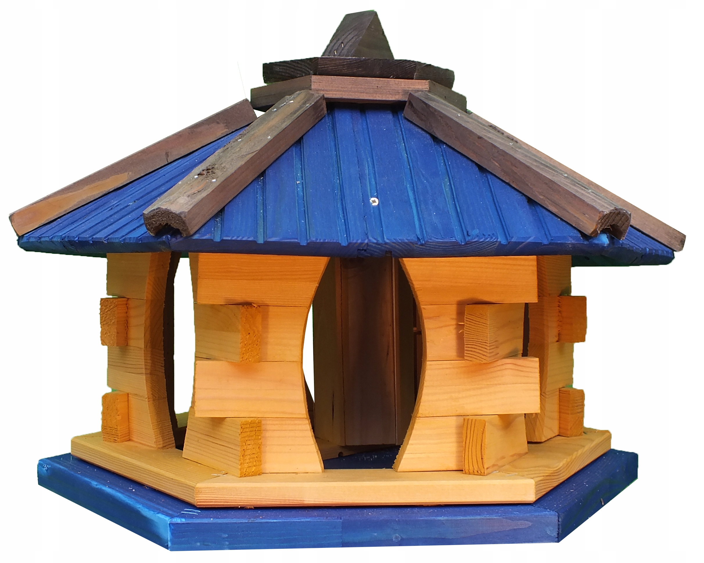 Krmítka pro ptáky, dřevo s náplní Krmítko modré pro zahradu Produkt Pl