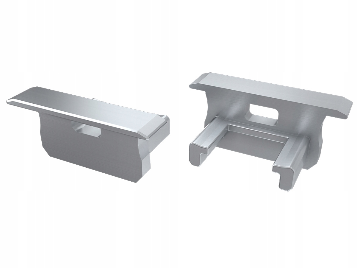 Zaślepka do Profilu LED Typu B Szara z Otworem do Taśm