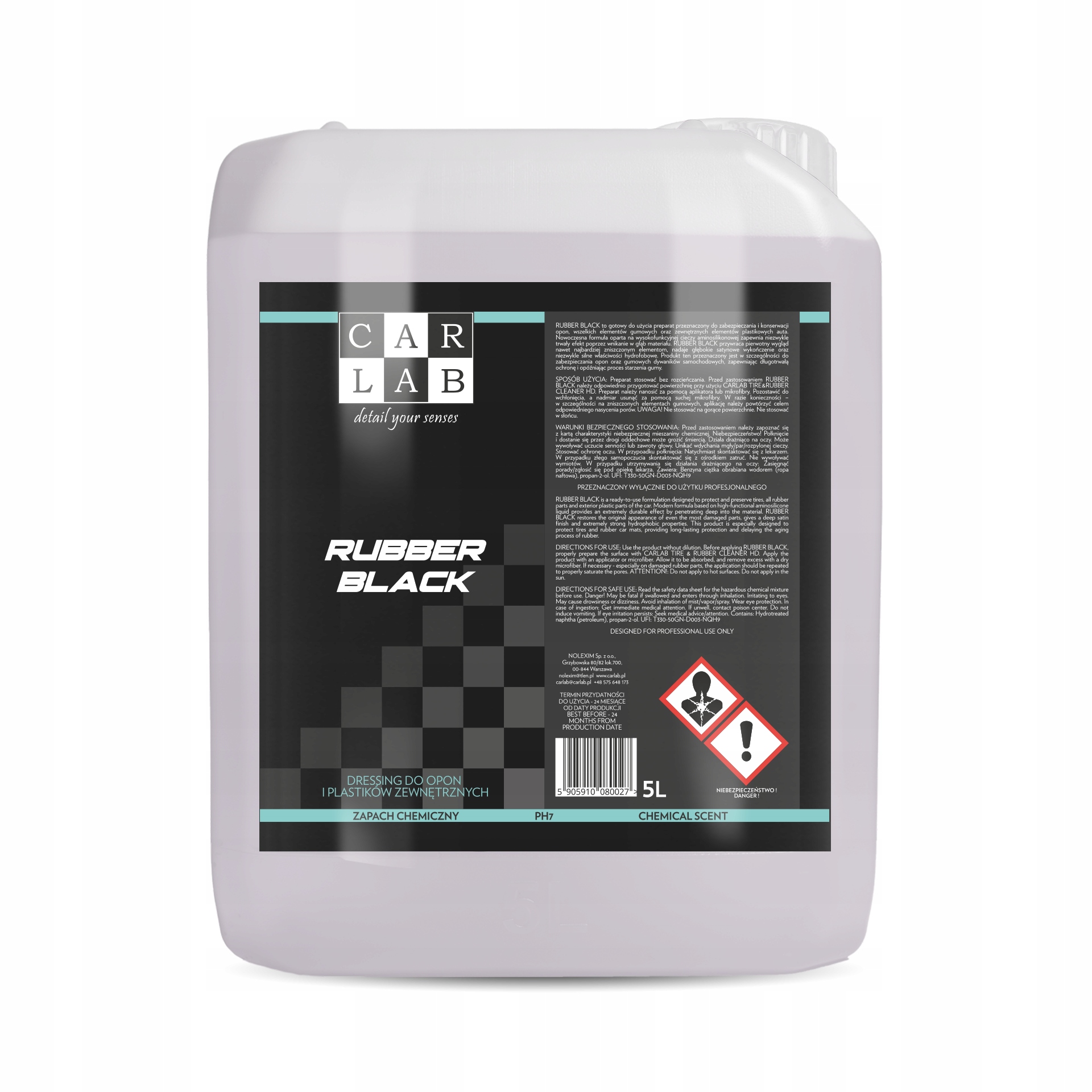 Carlab Rubber Black čistič pneumatík 5L