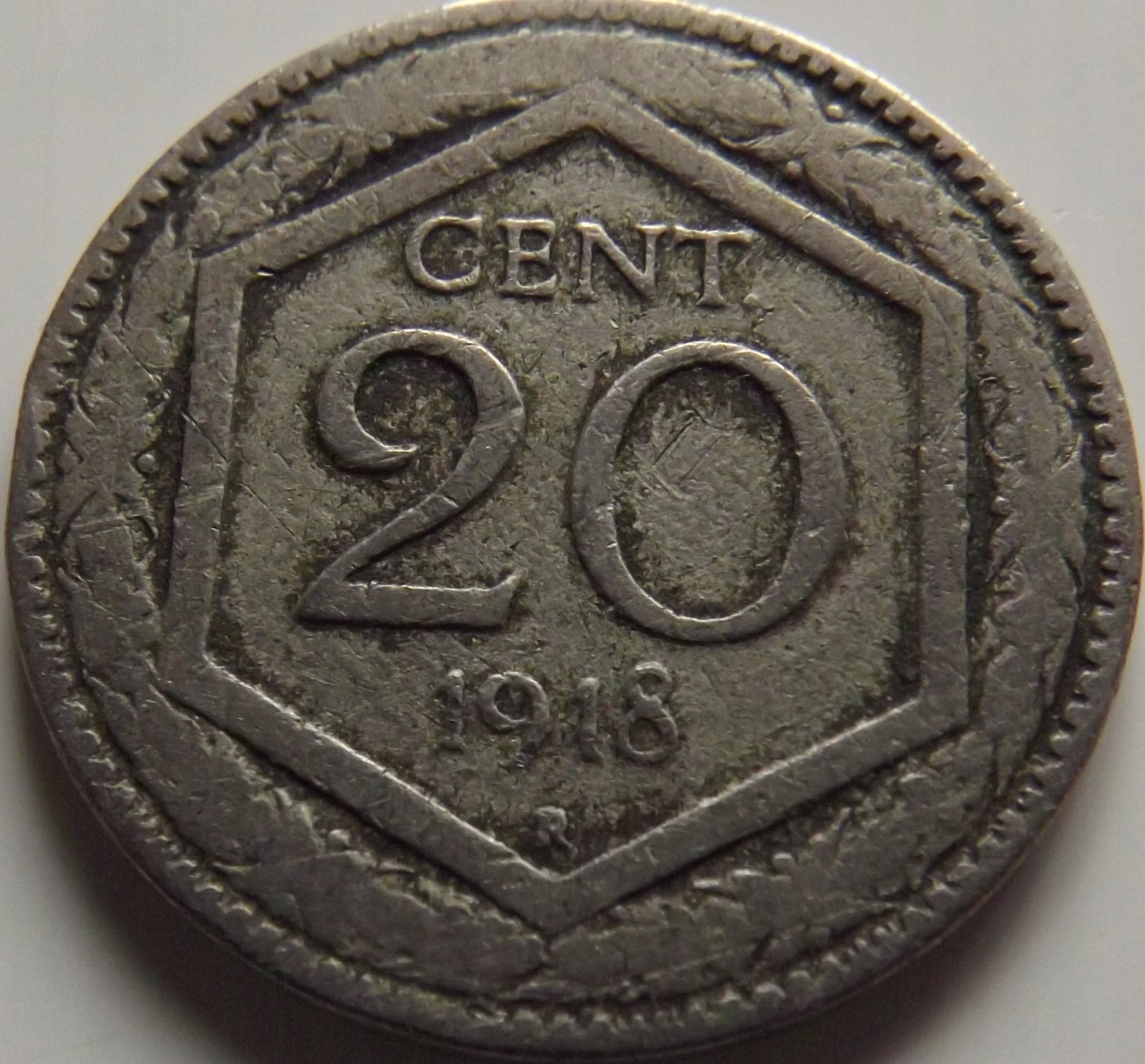 Włochy 20 centesimi 1918 Wiktor Emanuel III st. 3/3-