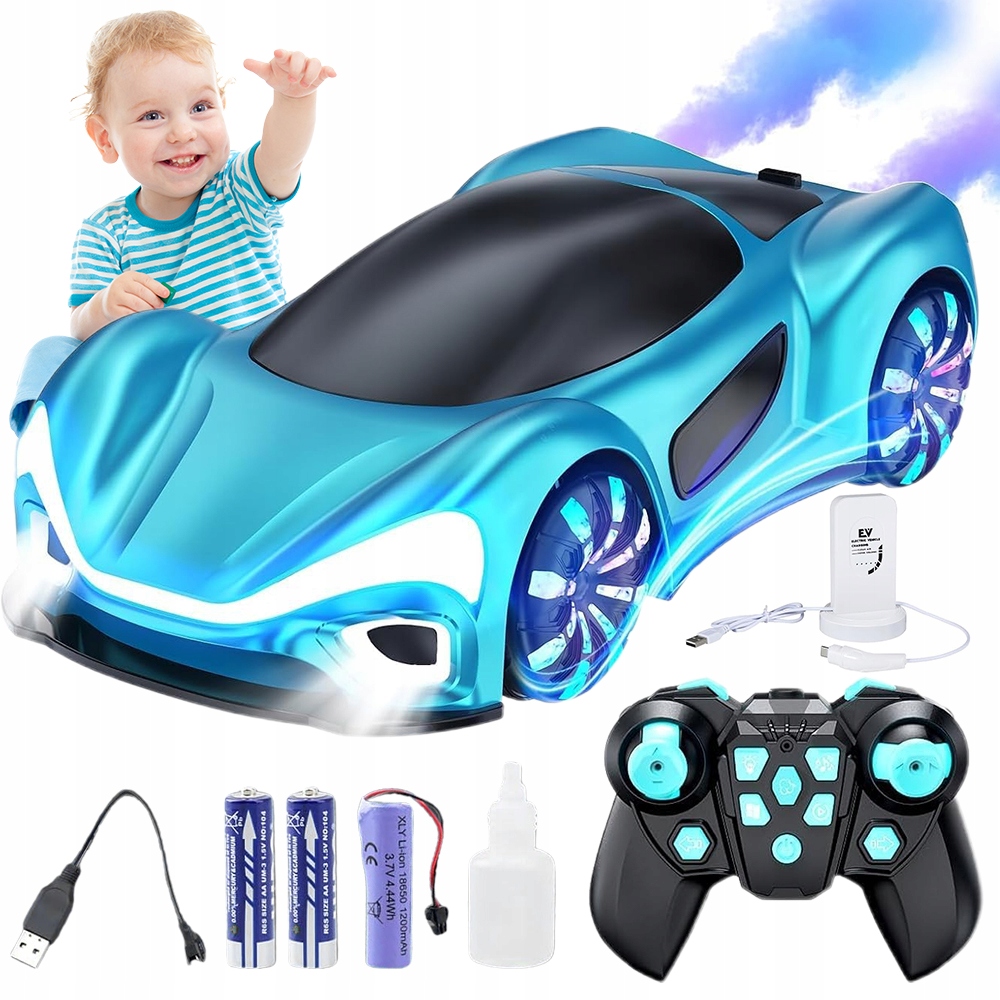 Dálkově ovládané auto Rc Nabíjení Režim mlhy Světla Zvuky pro děti