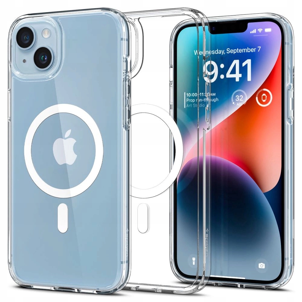 Pouzdro Spigen Ultra Hybrid Mag s MagSafe pro iPhone 14 průsvitně bílé