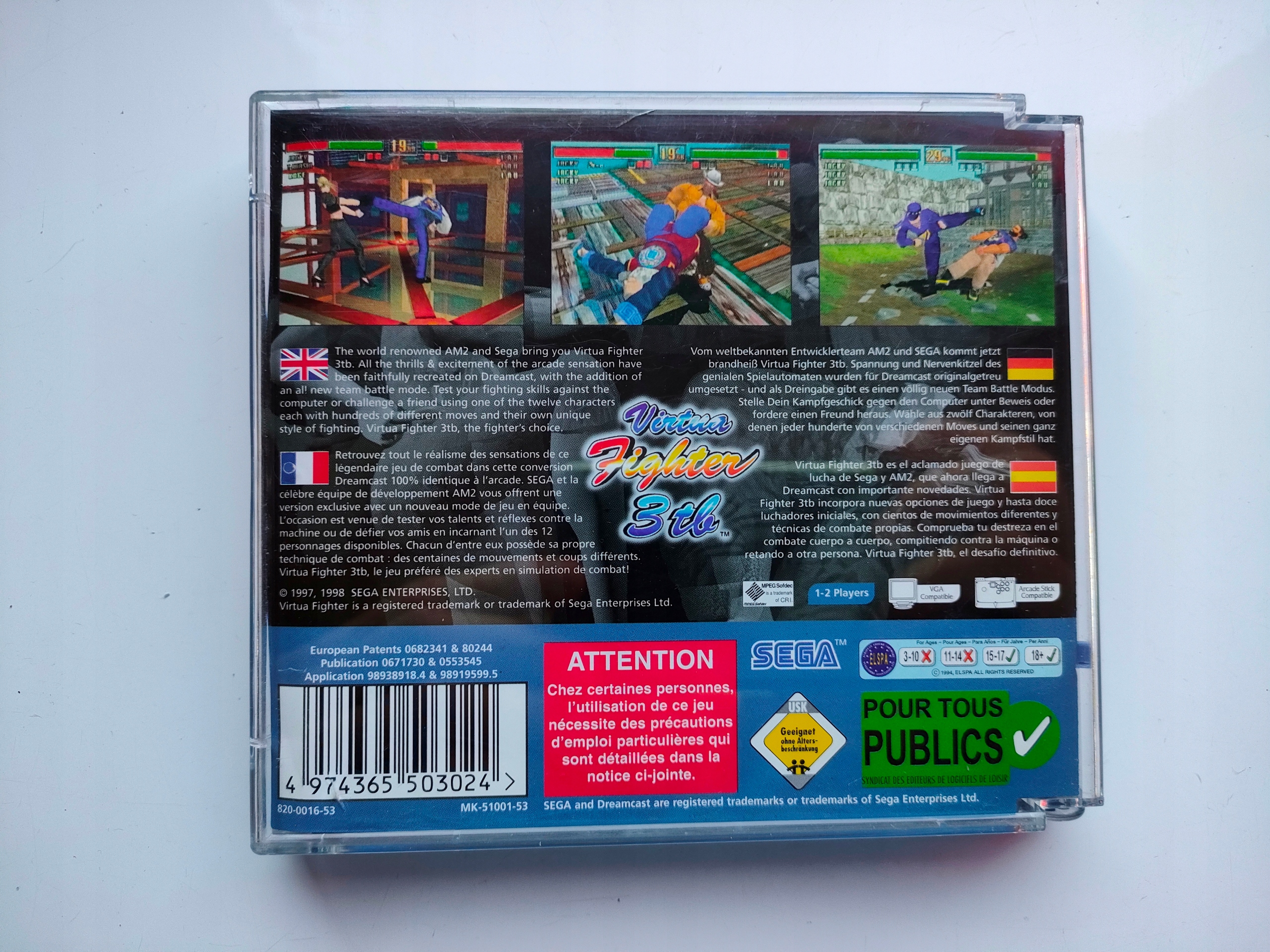 ****** VIRTUA FIGHTER 3 TB DREAMCAST ***** 3xA Platforma Sega Dreamcast