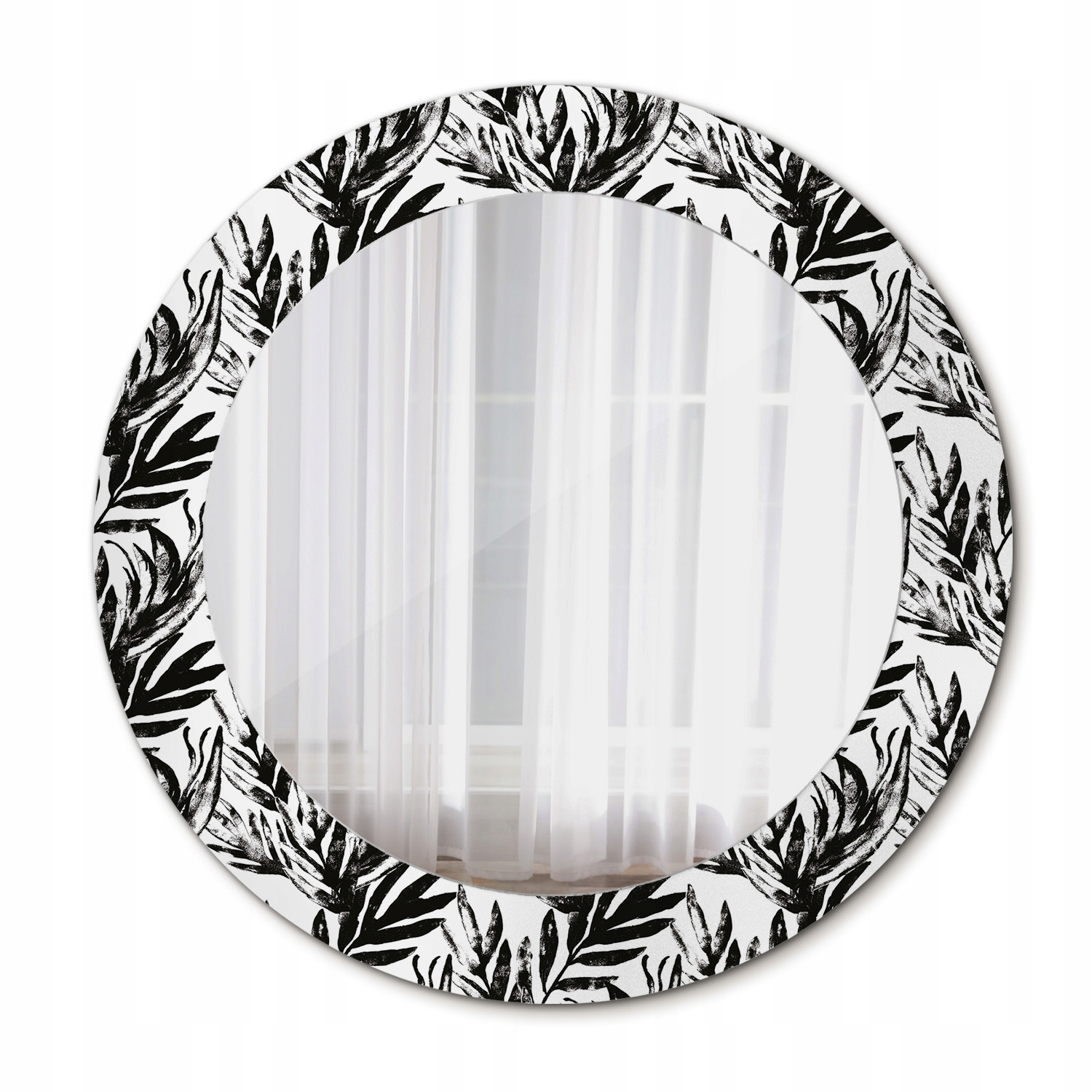 Moderné zrkadlo do obývacej izby Monstera 60 cm