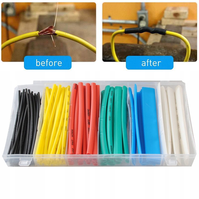 

Zestaw Rurek Rurki Termokurczliwe 100SZT Kolorowe