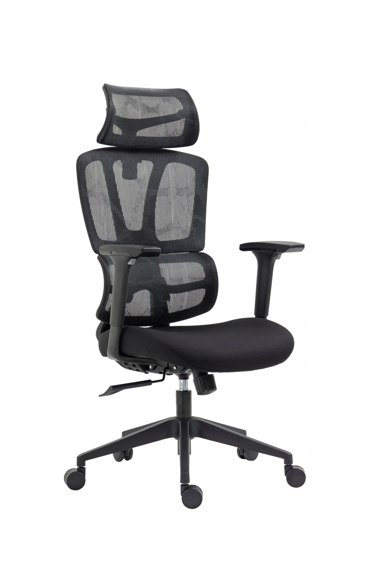 Krzesło Ergonomiczne FB27-FX Fotel obrotowy czarny Do Biurka Z Zagłówkiem