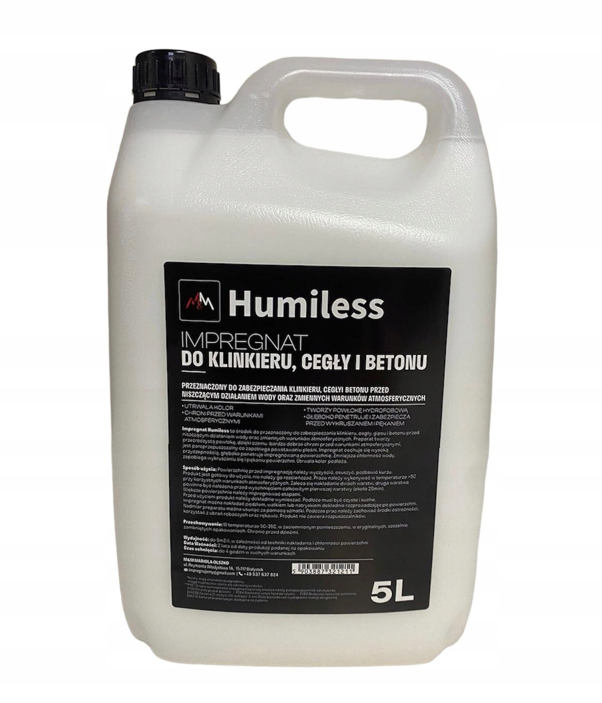 Impregnat Do Klinkieru Cegły Betonu Humiless 5 L Hydrofobowy Ochronny Eko