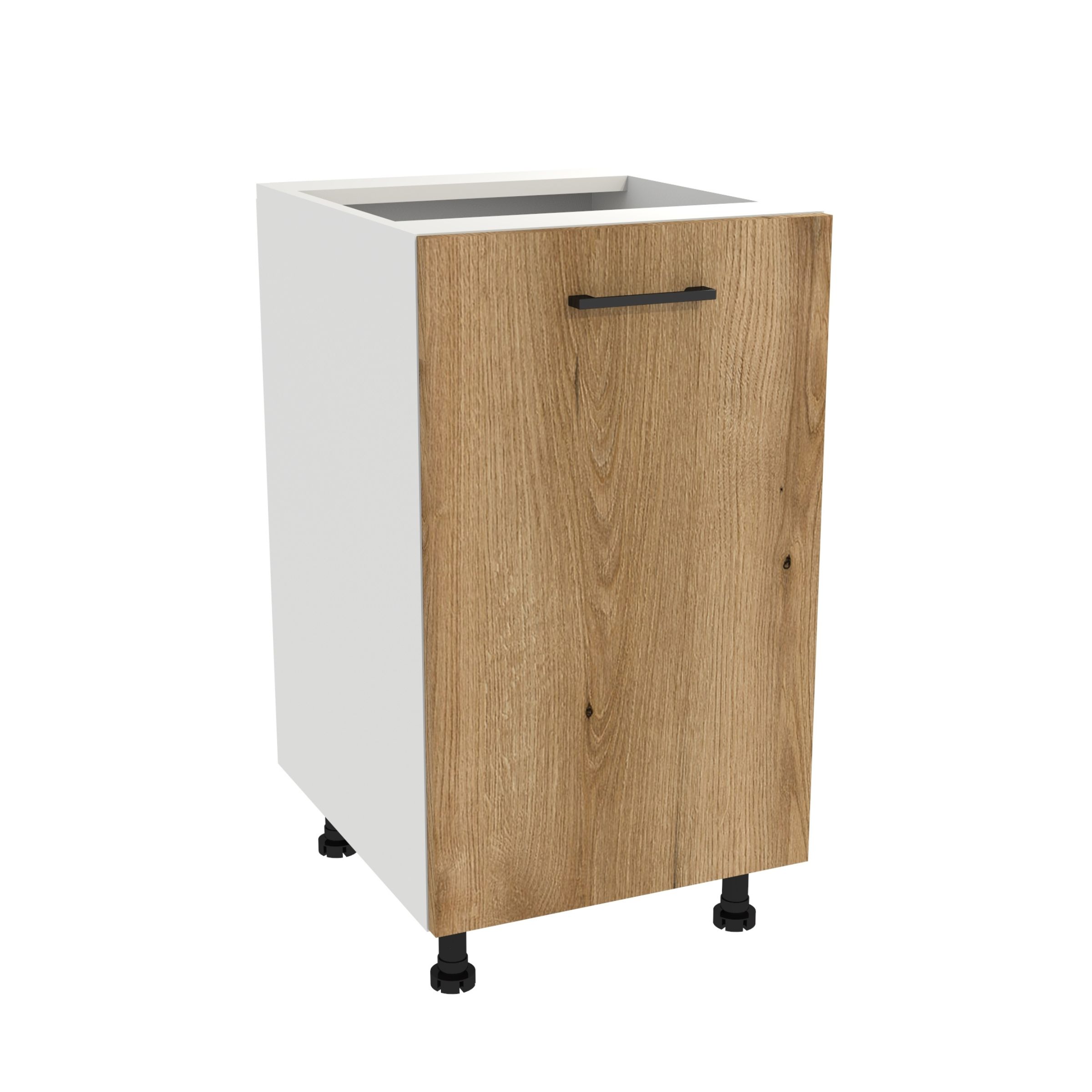 Dolní kuchyňská skříňka 45 Capri korpus Bílý přední dub Evoke