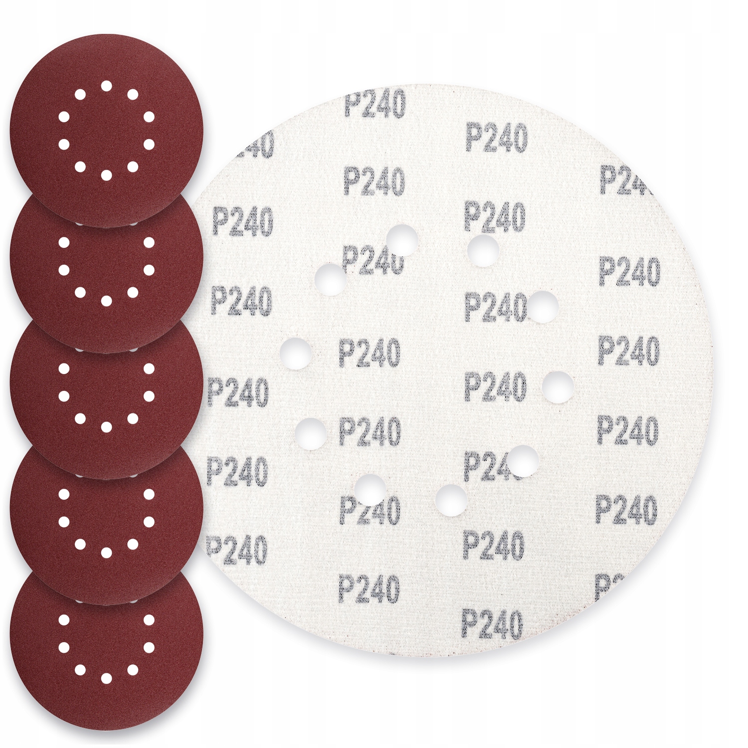 Papier Ścierny Na Rzep 225mm Do Szlifierki Żyrafy Zestaw P240 x5 Sztuk