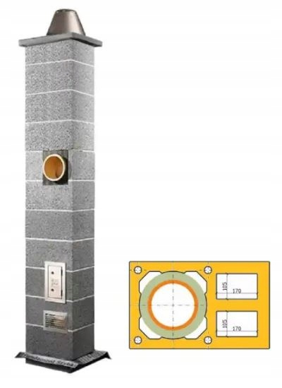 Komínový systém Schiedel Vulkan KW2 Ci Eko 10 m fi 180
