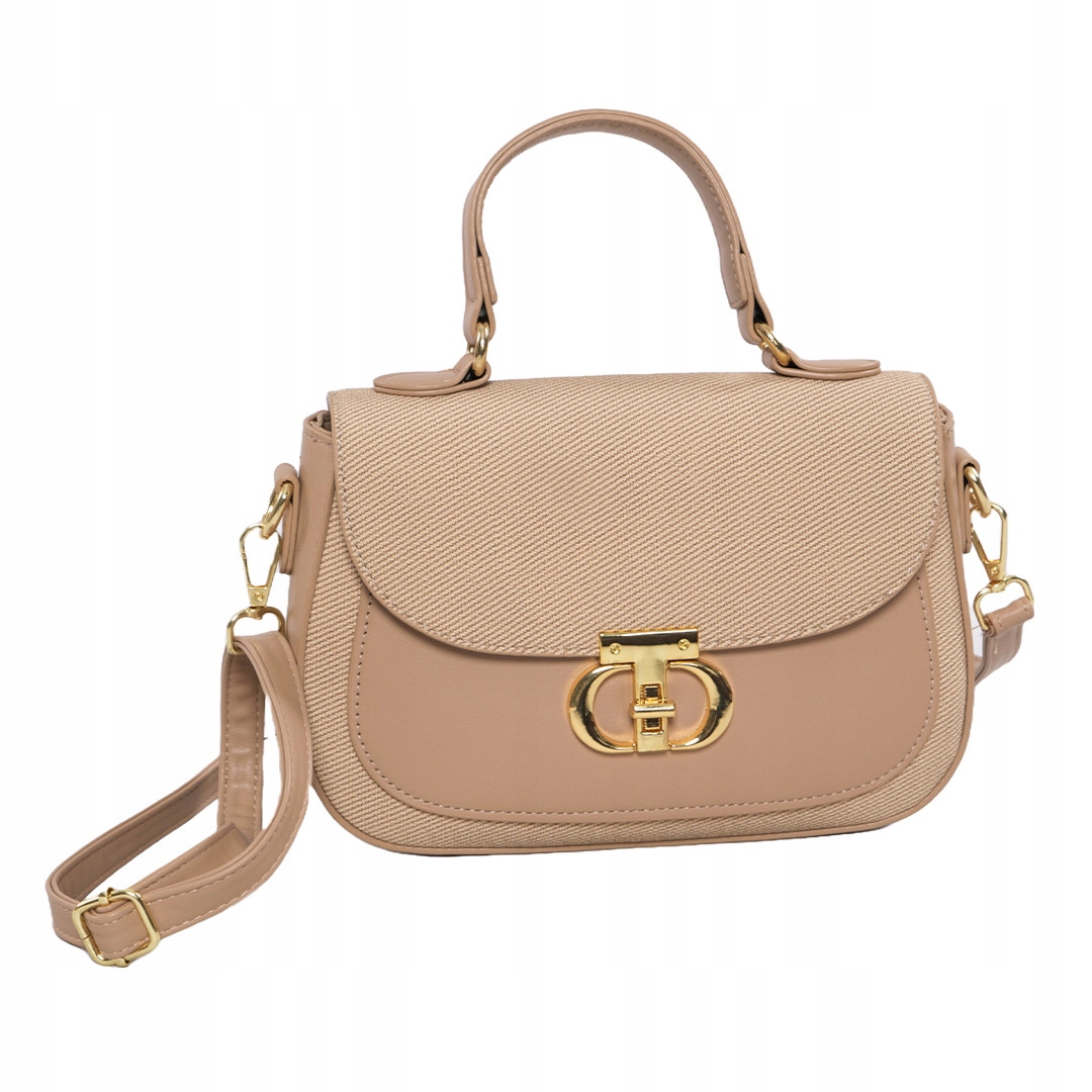 Béžová kabelka s rukojetí nahoře Uni.