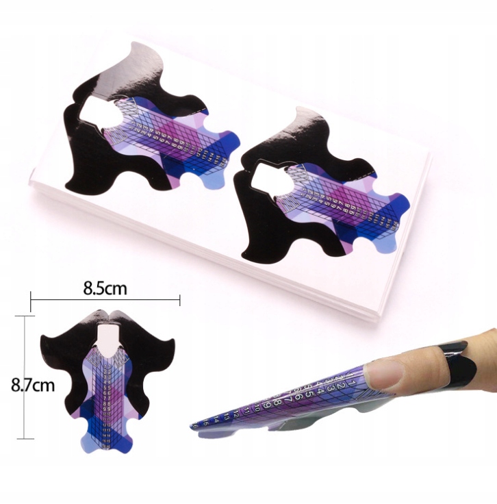 Szablony do przedłużania paznokci 100szt WZÓR 2