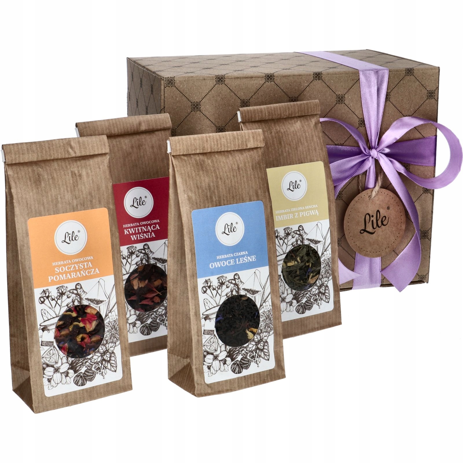 Sada čajů jako dárek k Vánocům čaj sypaný pod stromeček pro tchány