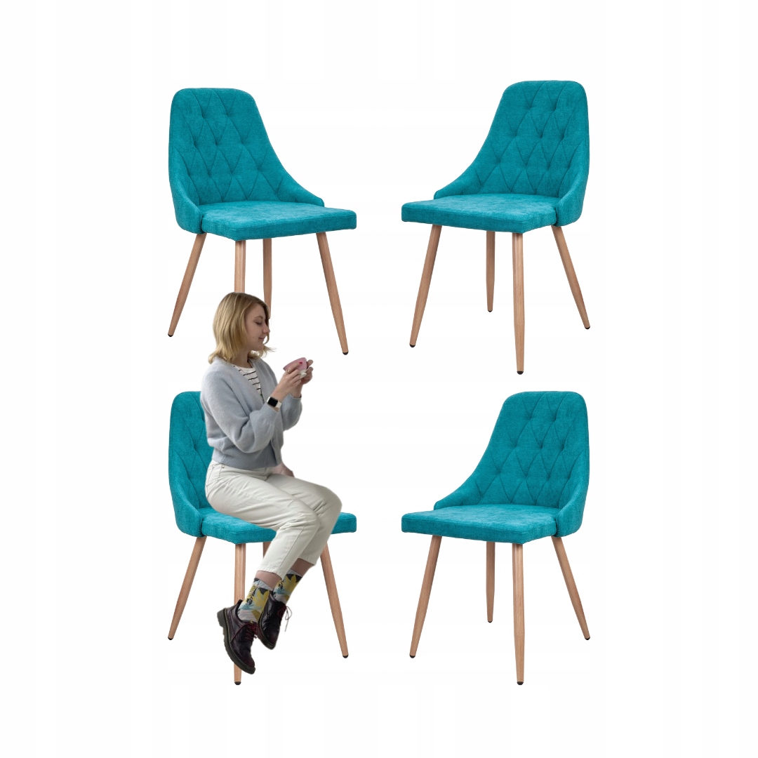 Krzesło Tapicerowane do salonu toaletki Lara x4