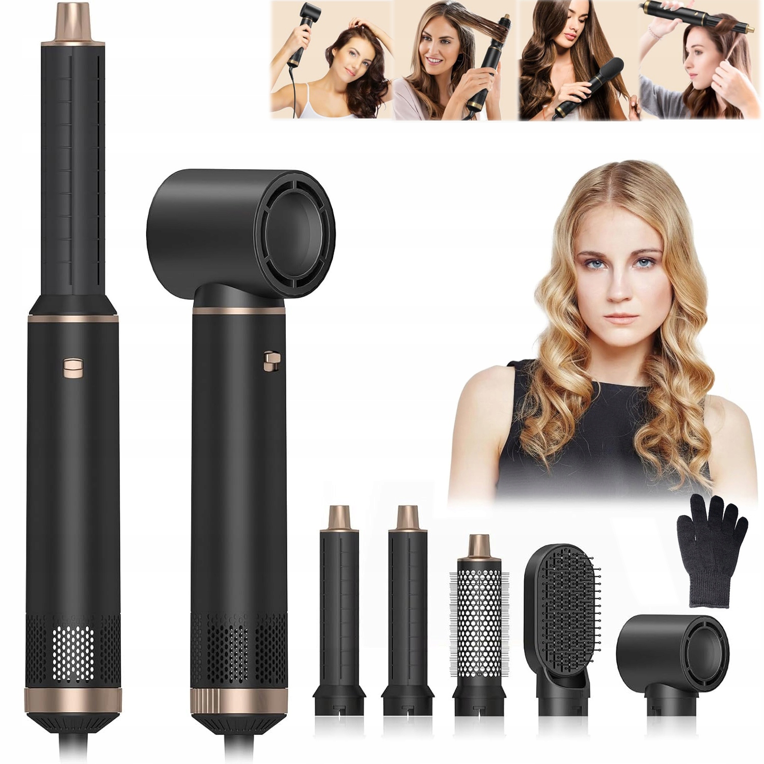 Fén-kulma Kulmofén Pro Styling Vlasů Kartáčová Sada