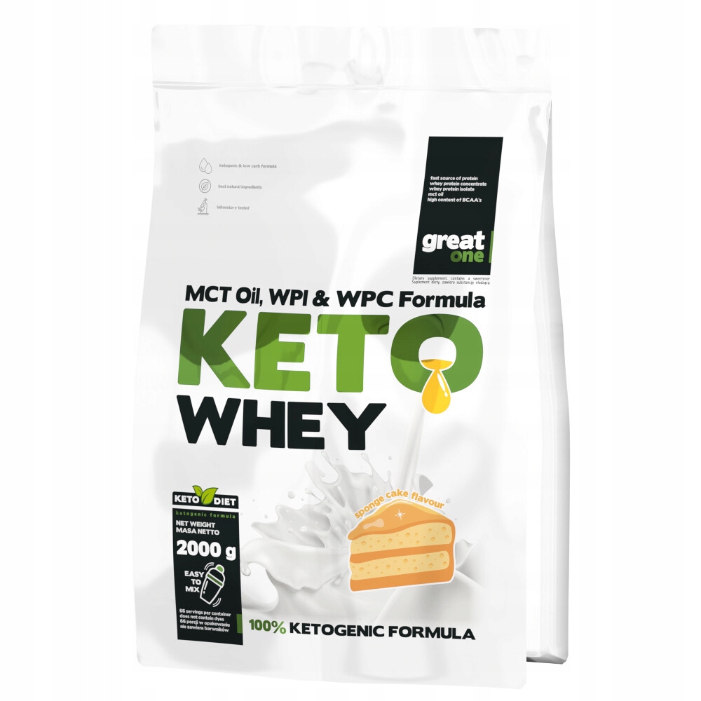 Protein Keto Whey 2000 g – Piškotová příchuť – ketogenní dieta